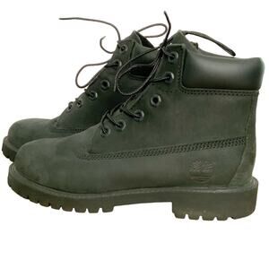 Junior's Timberland Premium 6-inch Waterproof Boots 12907 Size: 4 M Black Nubuck